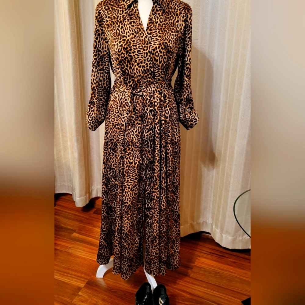 INC International Concepts Leopard Print Maxi Dress - Brown & Black